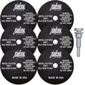 Shark Industries 3" x 1/32" x 3/8" Cut-off Wheels w/Mandrel 54 Grit - 6 Pk 13097